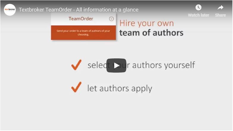 TeamOrder di Textbroker